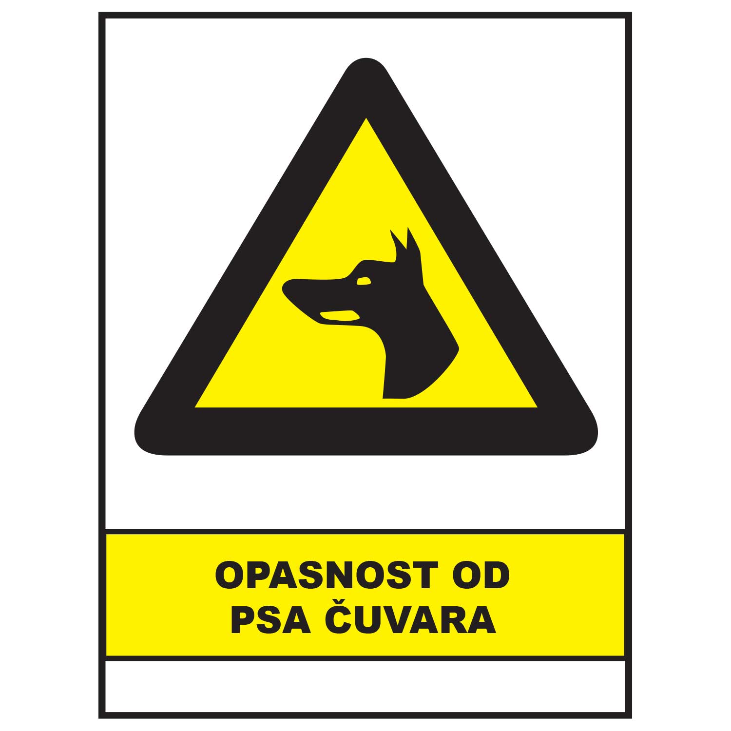 Opasnost od psa cuvara, znakovi opasnosti, ZP3052