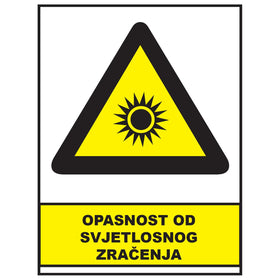 Opasnost od svjetlosnog zracenja, znakovi opasnosti, ZP3049