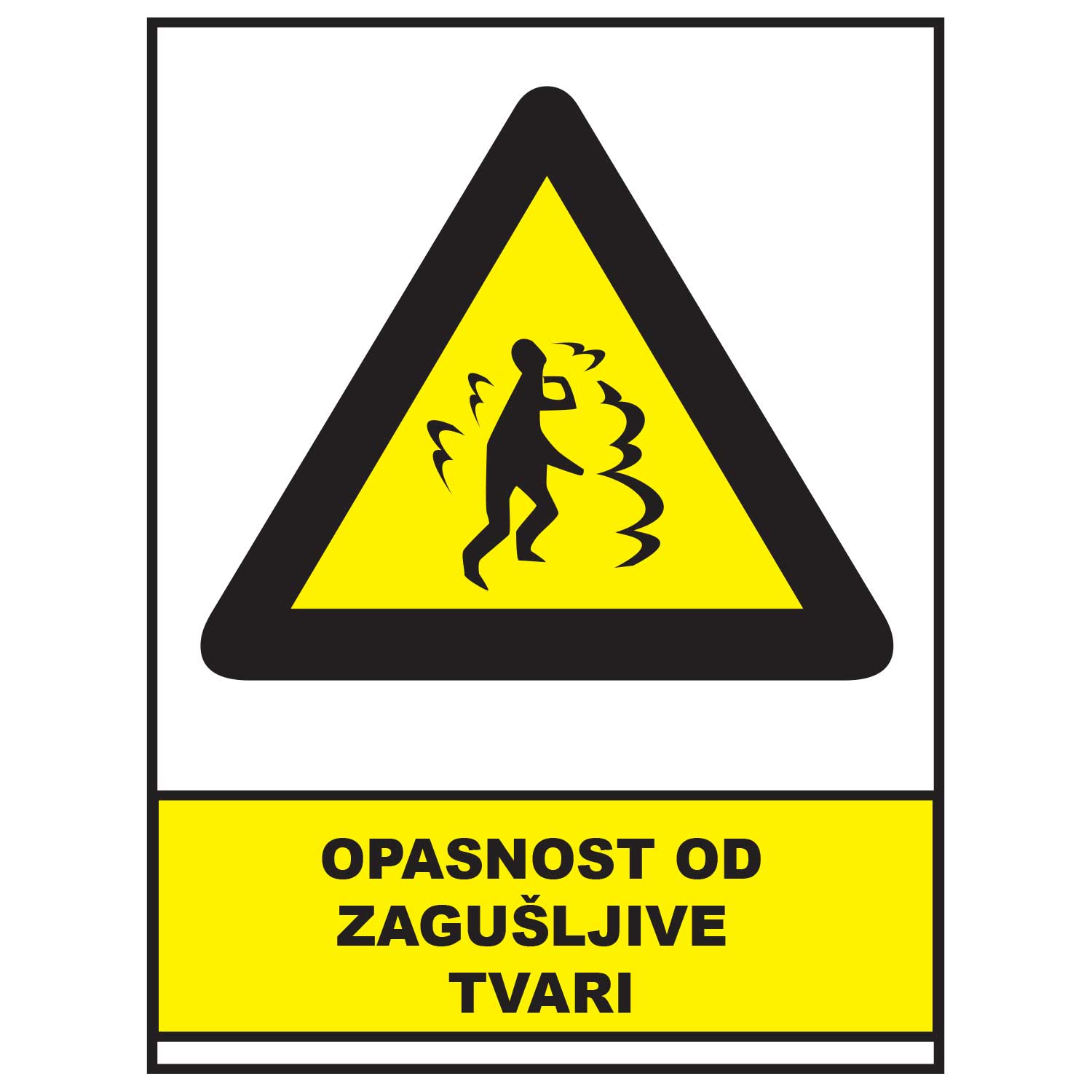 Opasnost od zagusljive tvari, znakovi opasnosti, ZP3014