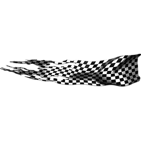 Naljepnice Riped Checkered Flag  za auto, motor, skuter. Vodootporne.  AUR261