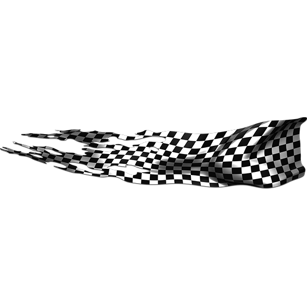 Naljepnice Riped Checkered Flag  za auto, motor, skuter. Vodootporne.  AUR261