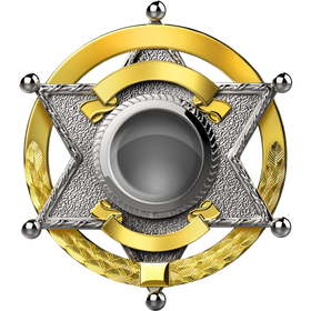 Značka Sheriff Badge 2,  naljepnica. AUR157