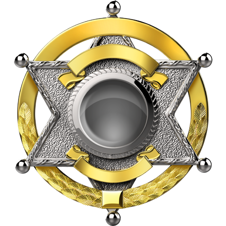 Značka Sheriff Badge 2,  naljepnica. AUR157