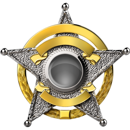 Značka Sheriff Badge 1,  naljepnica. AUR156