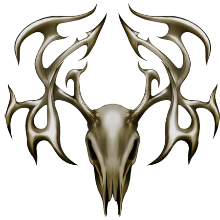 Naljepnica Tribal Buck Skull. AUR026