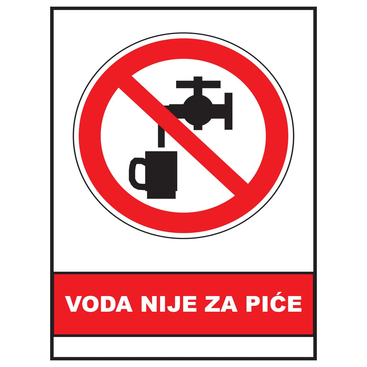 Voda nije za pice, znak zabrane, ZS0008