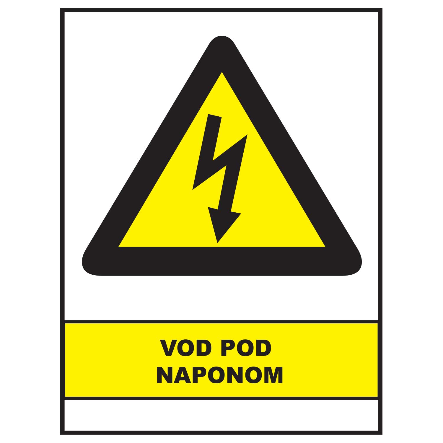 Vod pod naponom, znakovi opasnosti, ZP3018