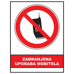 Zabranjena uporaba mobitela, znak zabrane, ZS0059