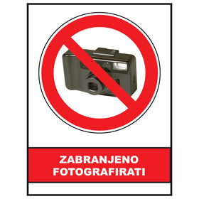 Zabranjeno fotografirati, znak zabrane, ZS0043