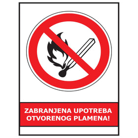 Zabranjeno upotreba otvorenog plamena, znak zabrane, ZS0004