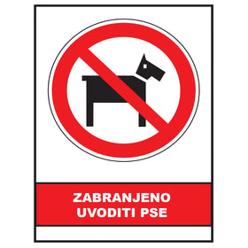 Zabranjeno uvoditi pse, znak zabrane, ZS0029