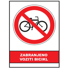 Zabranjeno voziti bicikl, znak zabrane, ZS0026