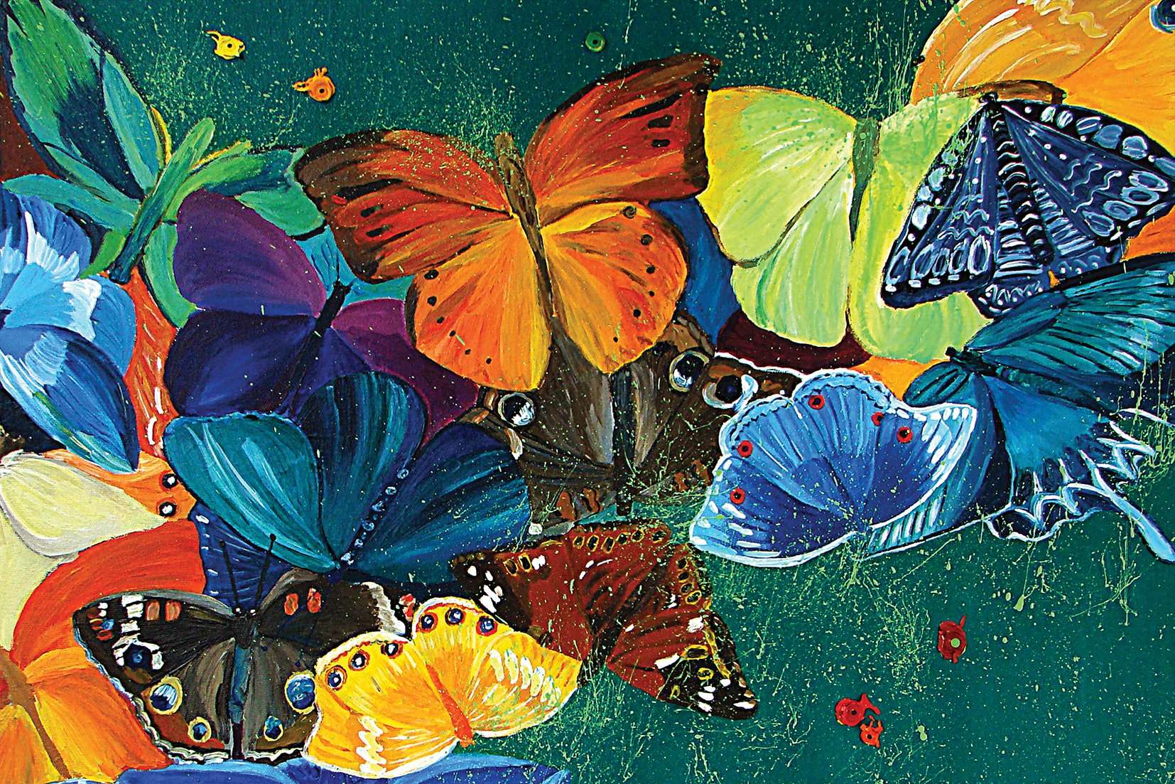 Art zidne slike colorful butterfly - AP046