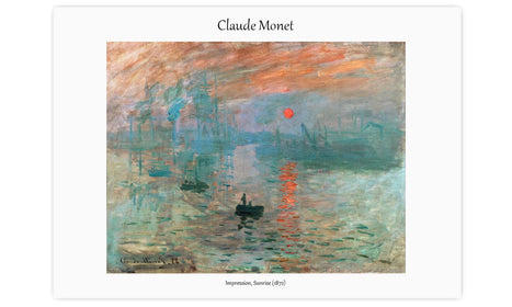 Claude Monet's Impression, Sunrise (1872), poster  PS126