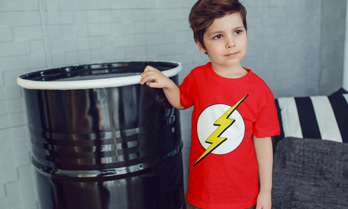 Majica Flash, Dječji model, Crvena i bijela boja - TS455