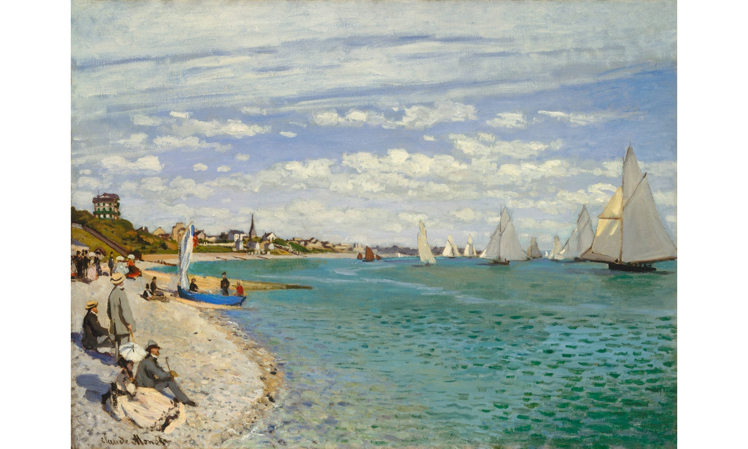 egatta at Sainte-Adresse (1867) by Claude Monet, poster  PS157
