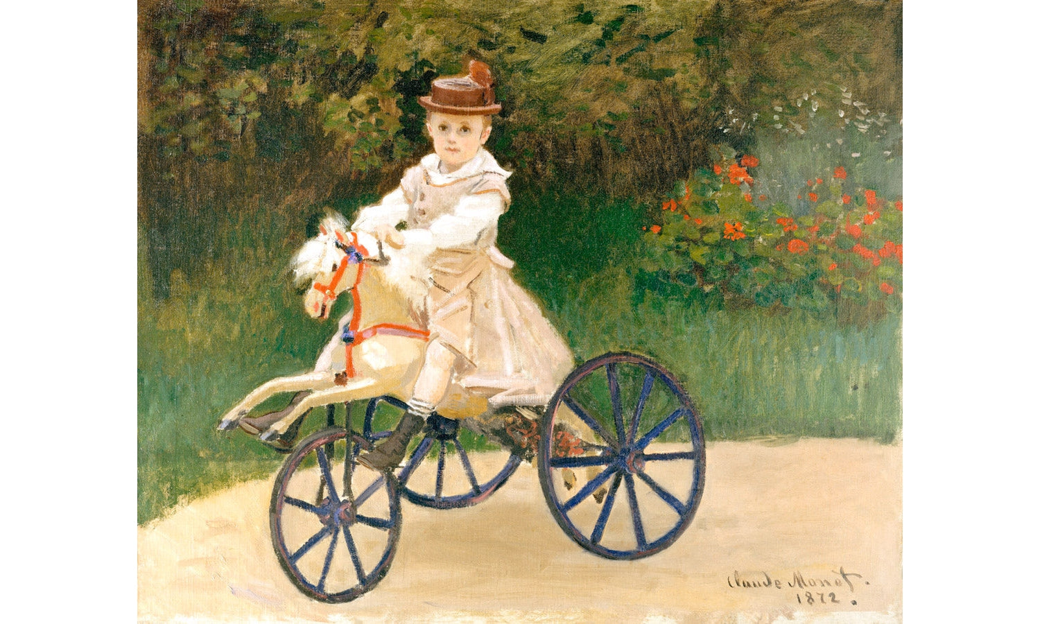 Jean Monet on His Hobby Horse (1872) by Claude Monet, poster  PS132