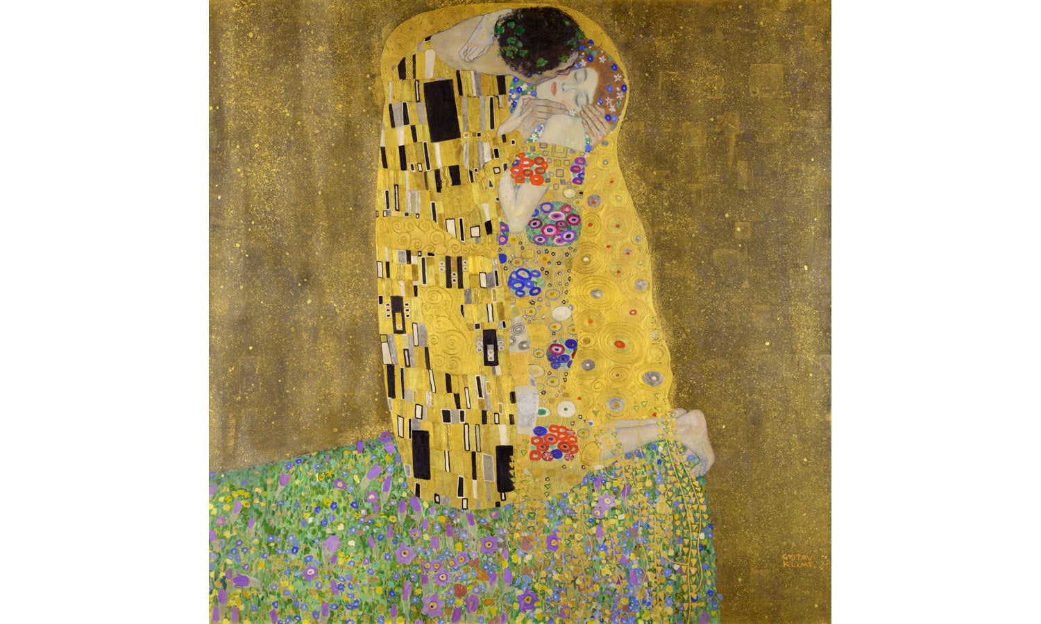Gustav Klimt's The Kiss (1907–1908) famous painting, poster PS291