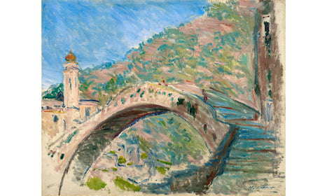 Claude Monet's Bridge at Dolceacqua (1884, poster PS195