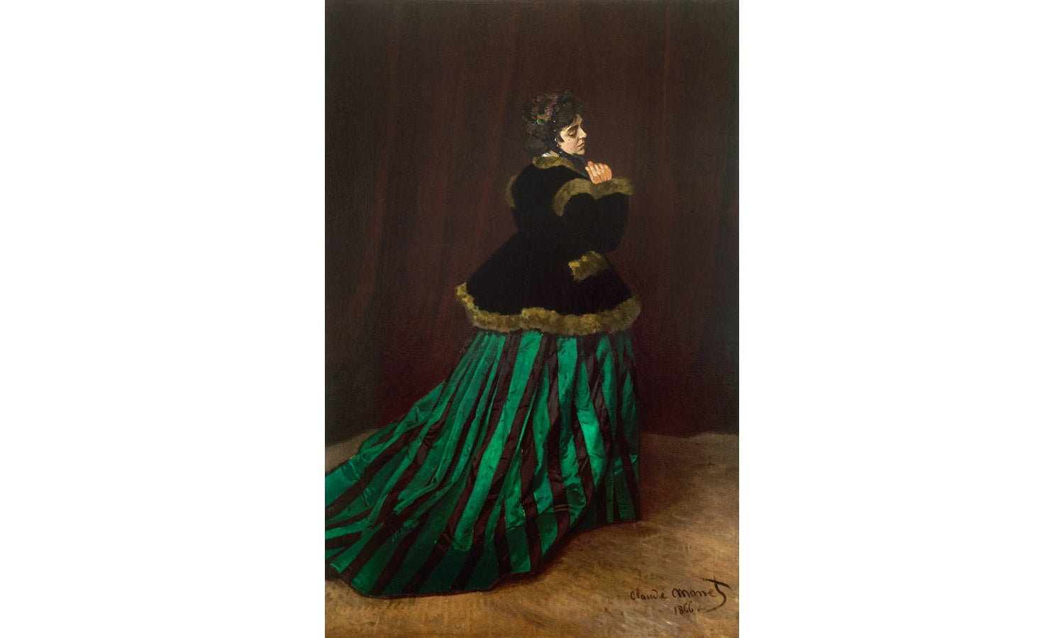 Claude Monet's Camille (The Woman in the Green Dress) (1866) , poster PS202