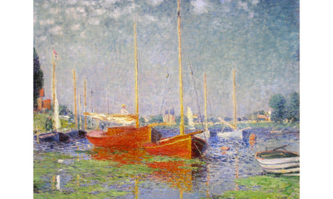 Claude Monet's Red Boats at Argenteuil (1875), poster PS190