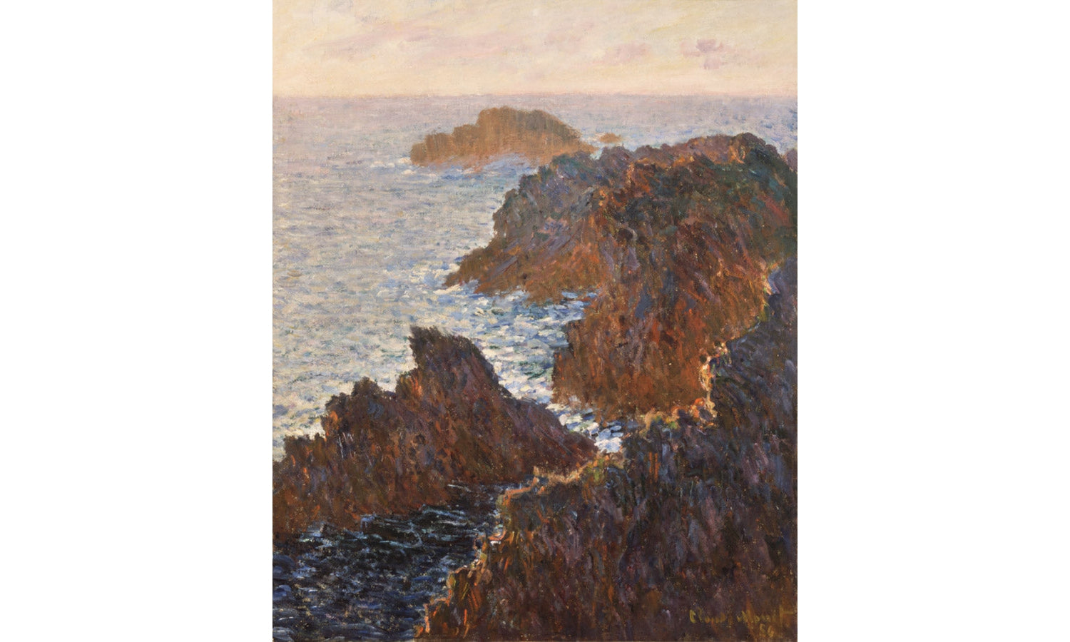 Claude Monet's Rocks at Belle-Isle, Port-Domois (1886), poster PS199