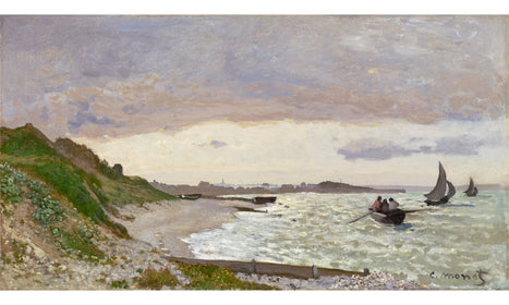 Claude Monet's The Seashore at Sainte-Adresse (1864), poster PS183