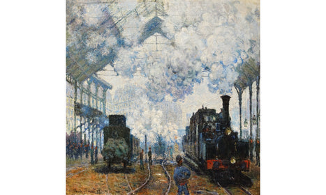 Claude Monet's Arrival of the Normandy Train (1877), poster  PS131