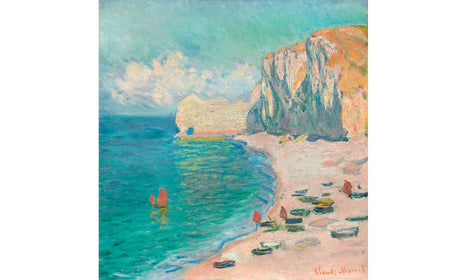 he Beach and the Falaise d'Amont (1885) by Claude Monet, poster PS180