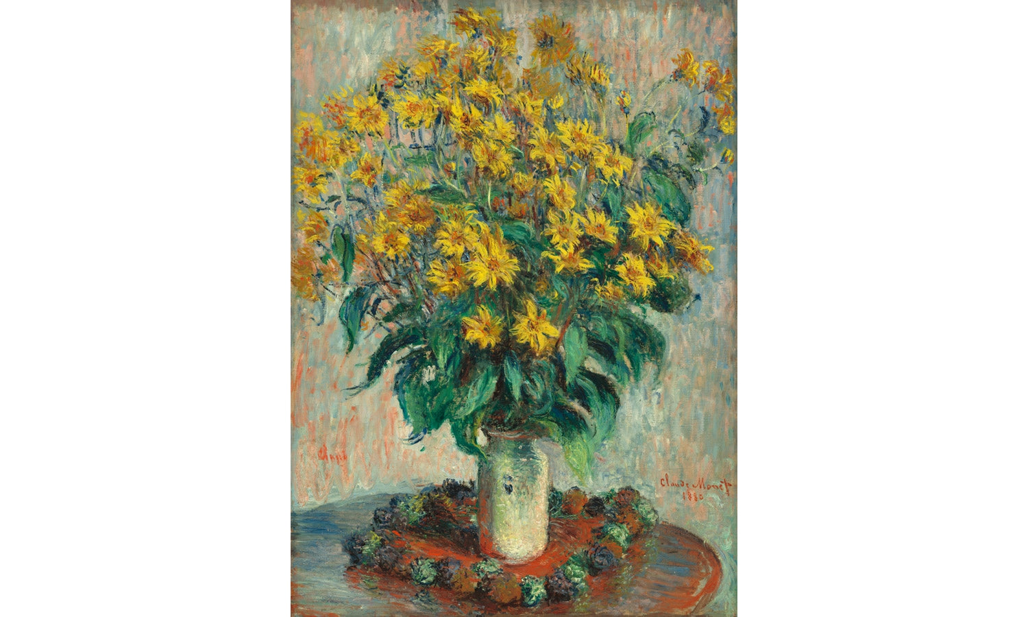 erusalem Artichoke Flowers (1880) by Claude Monet, poster PS196