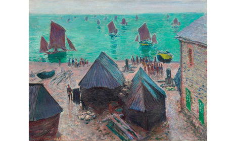 The Departure of the Boats, Étretat (1885) by Claude Monet, poster PS215