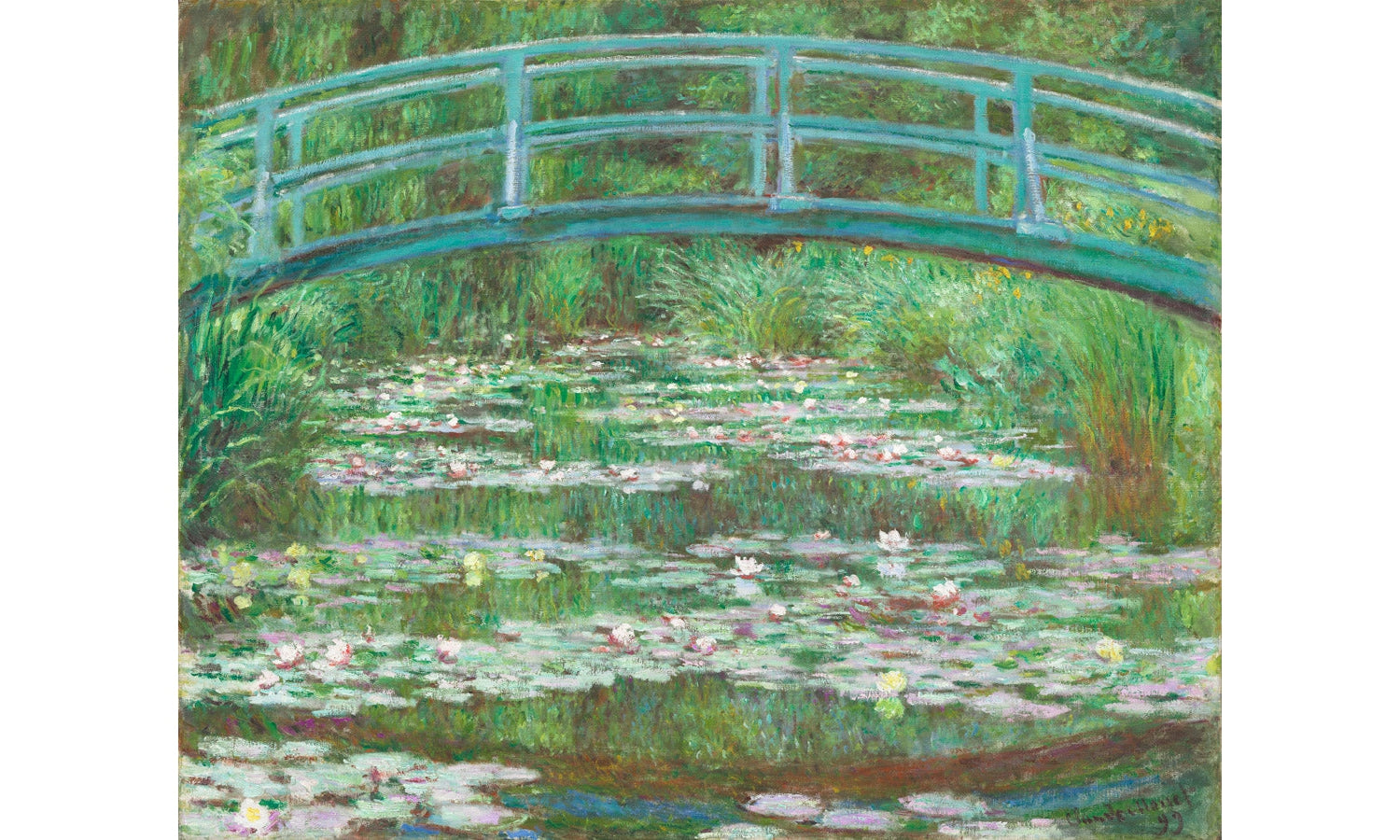 The Japanese Footbridge (1899) by Claude Monet, poster  PS144