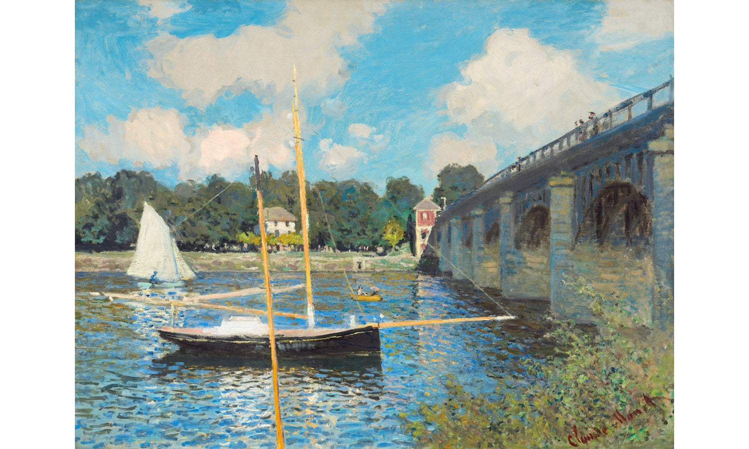 The Bridge at Argenteuil (1874) by Claude Monet, poster PS186