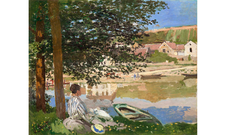 On the Bank of the Seine, Bennecourt (1868) by Claude Monet, poster PS191