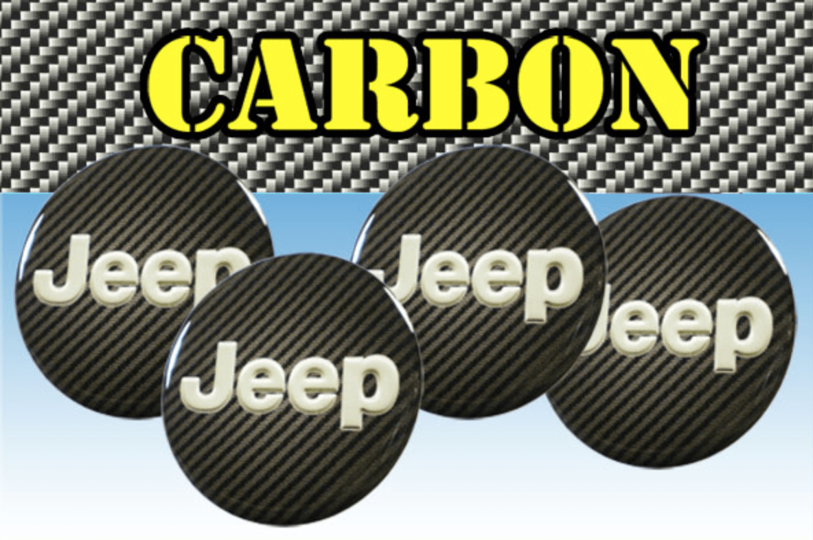 Jeep Carbon - 3D Naljepnice za felge