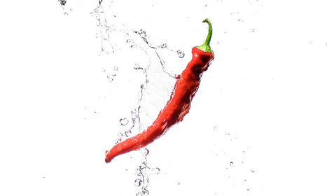 Zaštitnik od prskanja vodom Red hot chilli pepper, kaljeno staklo - KA066