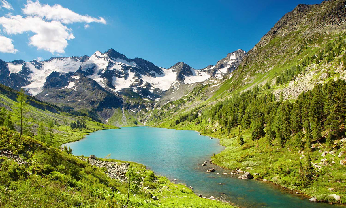 Zaštitnik od prskanja vodom Mountain lake, kaljeno staklo - KA086