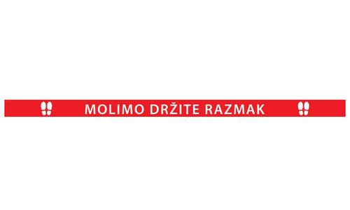 MOLIMO Držite razmak, podna naljepnica - SIG003