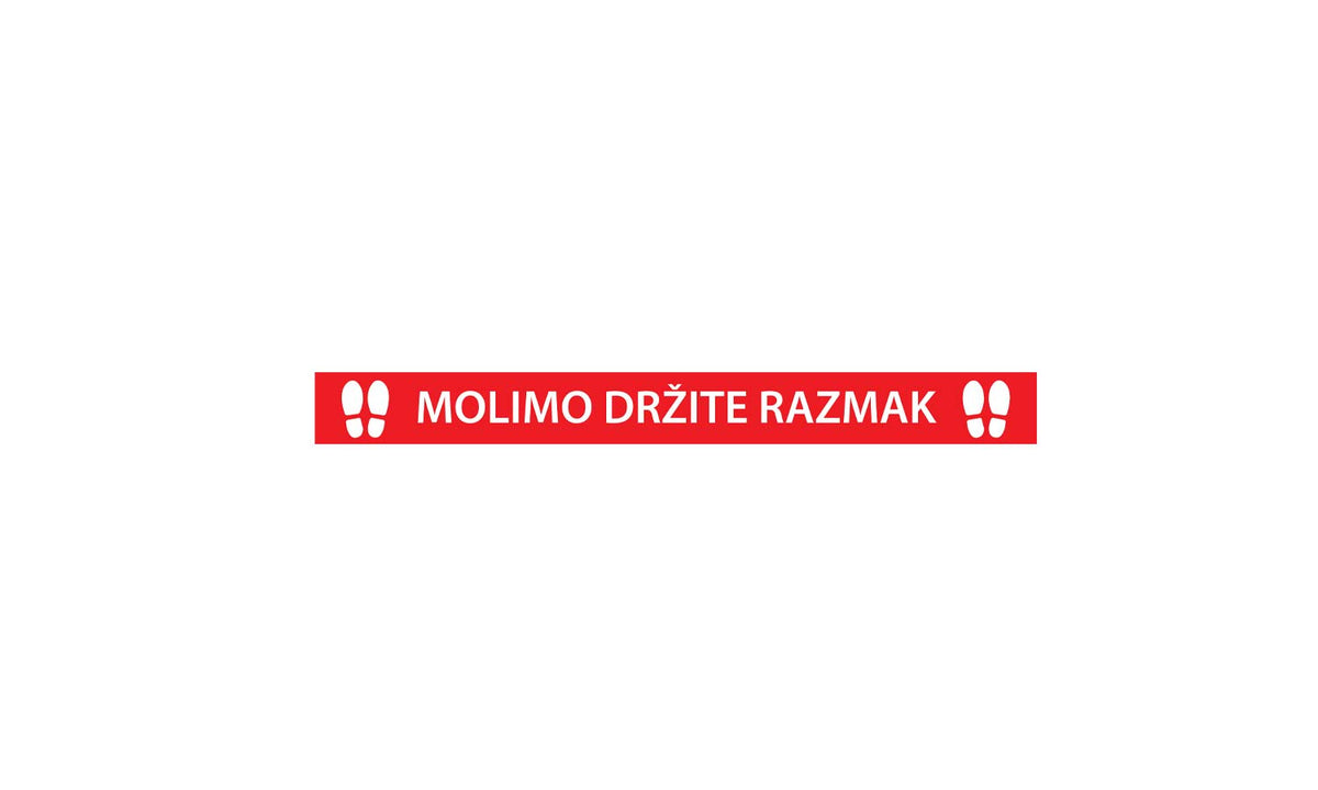 MOLIMO Držite razmak, podna naljepnica - SIG003