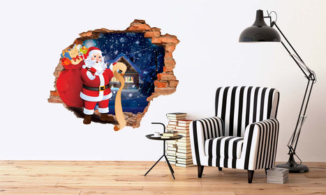 Božićne 3D Art zidne naljepnice Božićni pokloni - 3D071