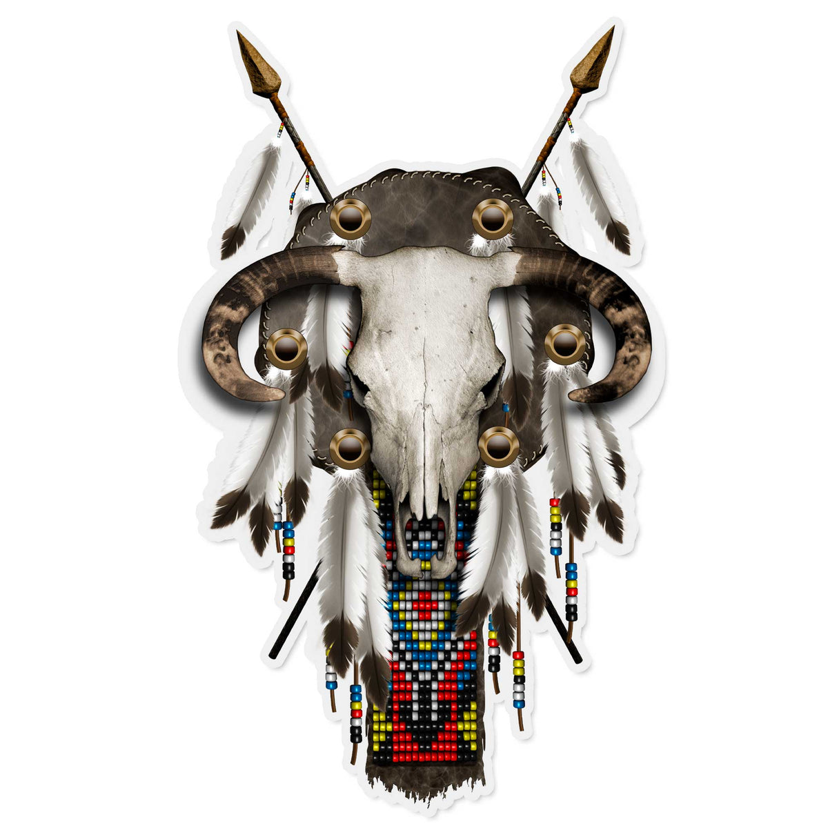 Naljepnica Bull Skull. AUR028