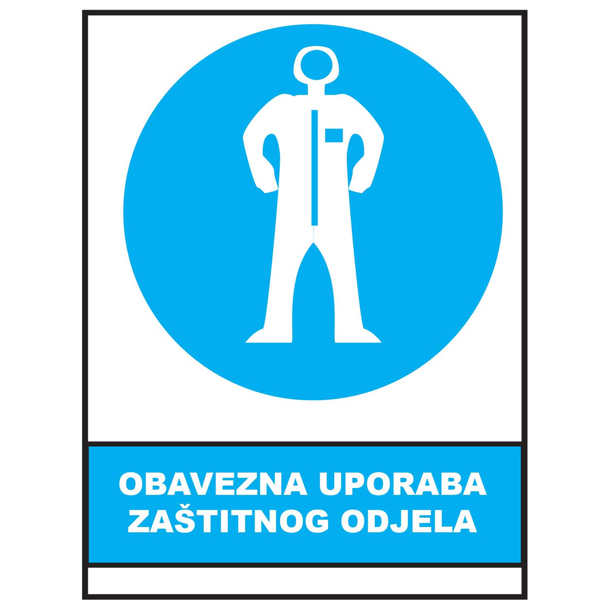 Obavezna uporaba zastitnog odjela, znakovi obveze, ZO1035