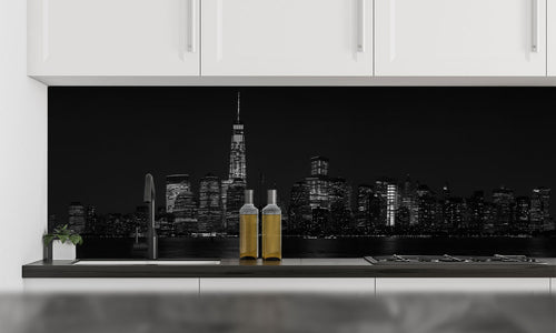 Paneli za kuhinje New York By Night - Stakleni / PVC ploče / Pleksiglas -  sa printom za kuhinju, Zidne obloge PKU004