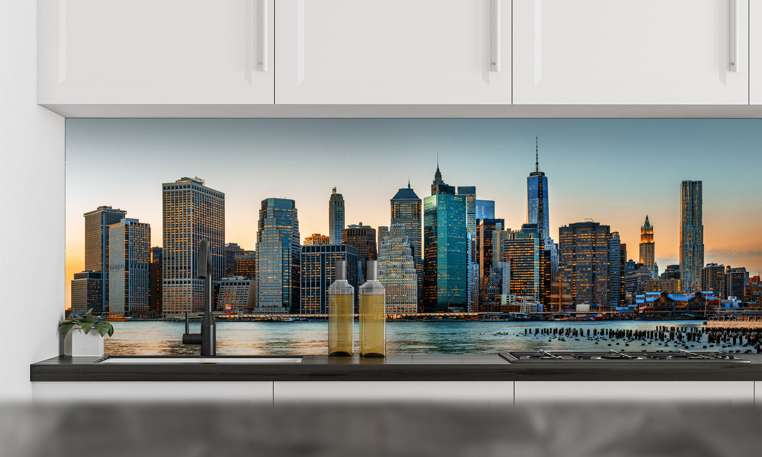 Paneli za kuhinje New York City - Stakleni / PVC ploče / Pleksiglas -  sa printom za kuhinju, Zidne obloge PKU005