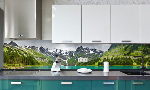 Paneli za kuhinje Mountain Lake - Stakleni / PVC ploče / Pleksiglas -  sa printom za kuhinju, Zidne obloge PKU009