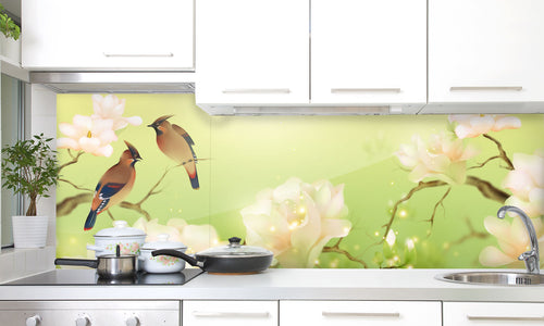 Paneli za kuhinje Bird Paradise - Stakleni / PVC ploče / Pleksiglas -  sa printom za kuhinju, Zidne obloge PKU011
