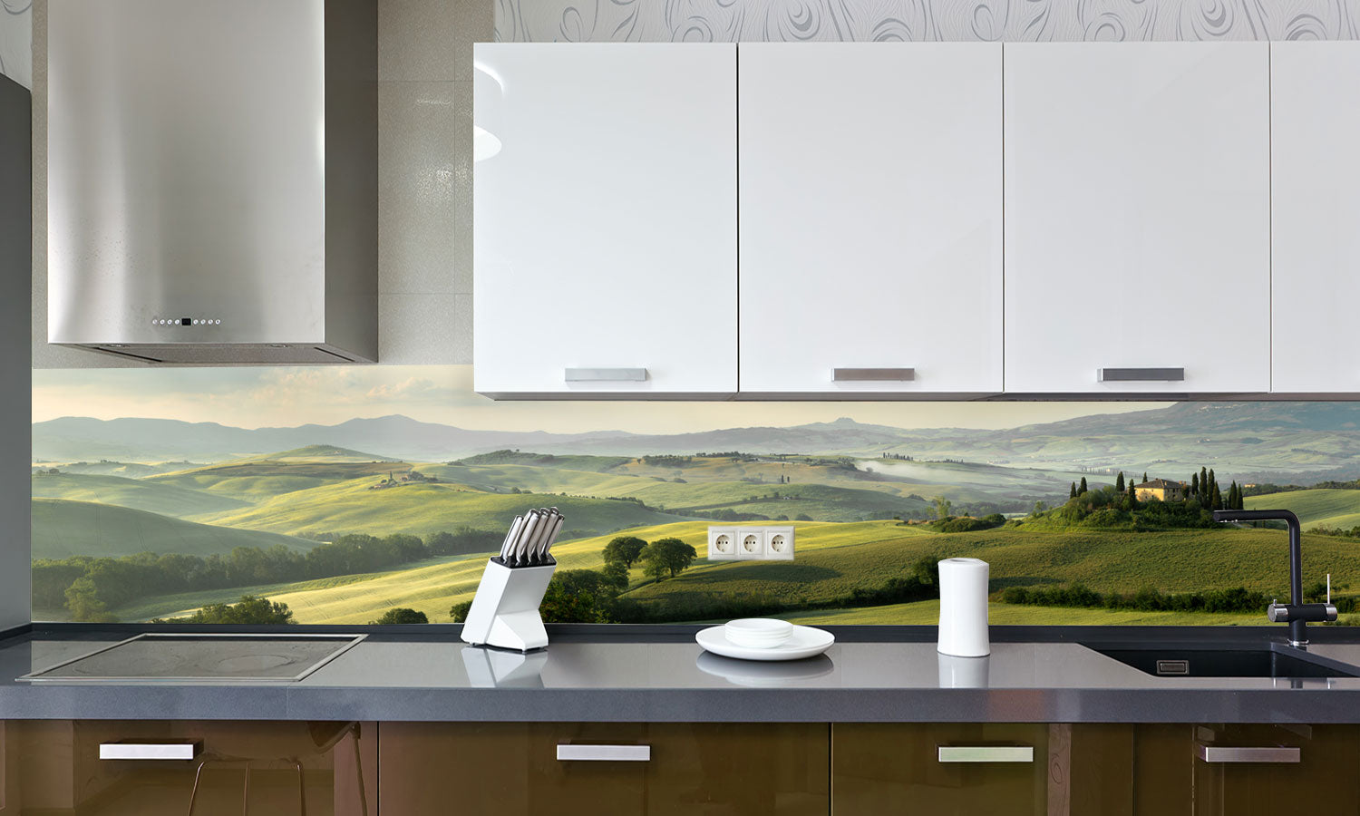Paneli za kuhinje Belvedere house - Stakleni / PVC ploče / Pleksiglas -  sa printom za kuhinju, Zidne obloge PKU014