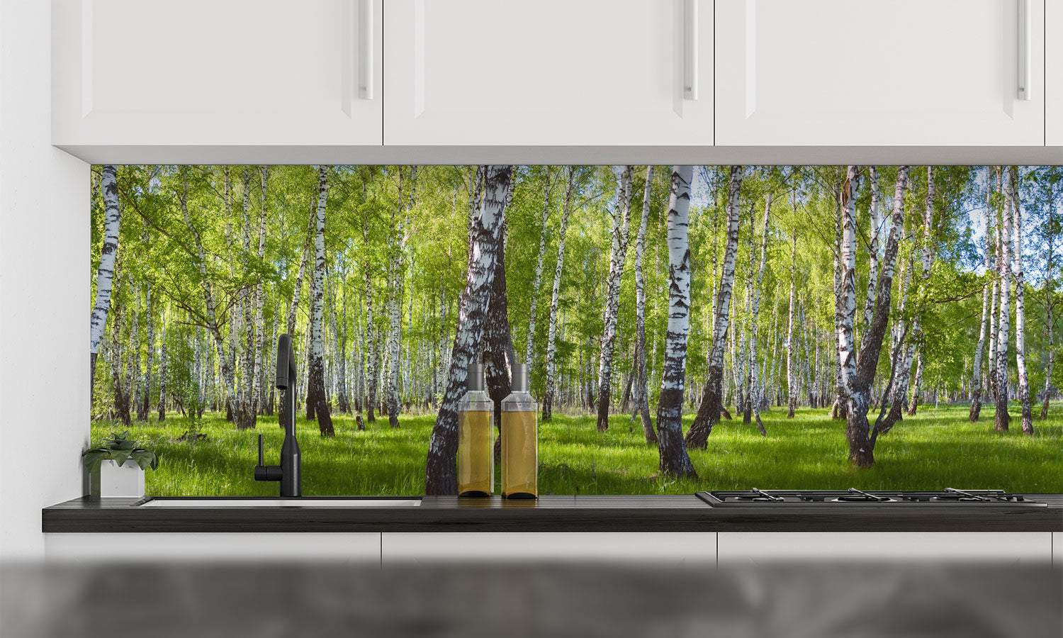 Paneli za kuhinje Forest landscape - Stakleni / PVC ploče / Pleksiglas -  sa printom za kuhinju, Zidne obloge PKU020
