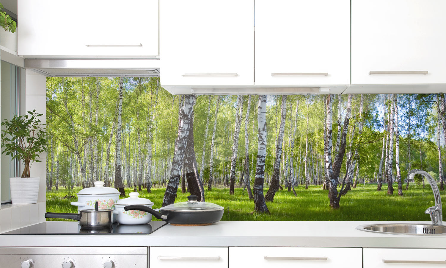Paneli za kuhinje Forest landscape - Stakleni / PVC ploče / Pleksiglas -  sa printom za kuhinju, Zidne obloge PKU020