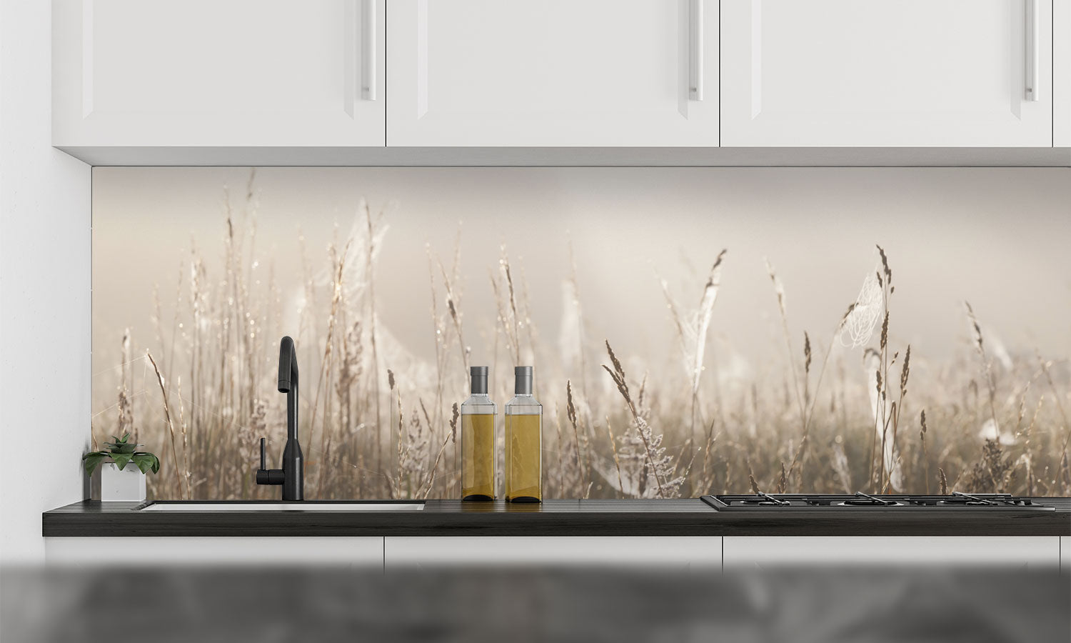 Paneli za kuhinje Grass field - Stakleni / PVC ploče / Pleksiglas -  sa printom za kuhinju, Zidne obloge PKU021